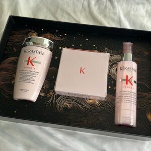 Kérastase Genesis Strengthening gift set (shampoo, mask & anti-fall treatment).